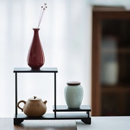 Grass Temple Iron Art Tea Shed Tea Set Display Rack Storage Cabinet Bogu Rack Duobaoge Accessories H