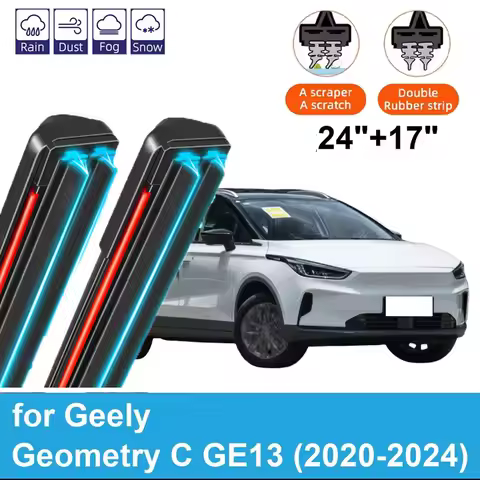 Car Wiper for Geely Geometry C GE13 2020-2024 24" + 17" Front Rear Wiper Blades Brushes Cutter Acces