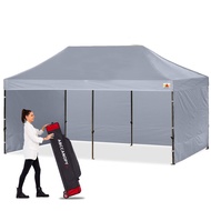 ABCCANOPY Heavy Duty Ez Pop up Canopy Tent with Sidewalls 10x20, Gray