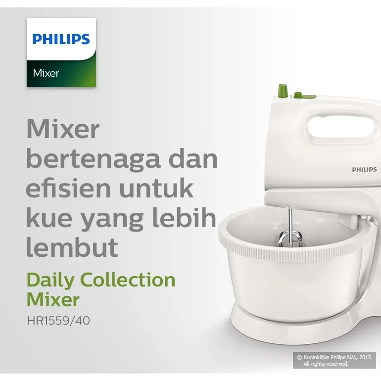 mixer philips stand mixer pencampur dan pengocok adonan kue dan bolu