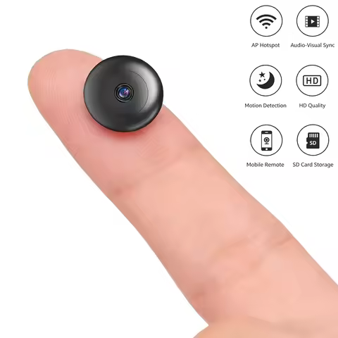 Ultra HD mini Camera, Wireless Home Monitor, Plug-Free WiFi mini Cam for Remote Phone Viewing in Car