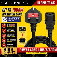 UK Plug to C13 Power Cord Extension Wire Cable 13A Power Supply for Electrical Appliances 0.75mm Cop