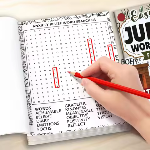 1 Puzzle Word Search Game Book, Featuring Positive Attitude and Self-care Vocabulary, 94 Pages, It O