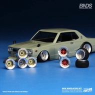 1/64 Alloy Wheels With Rubber Tires By BNDS 64053/64088 Assembly Rims Modified Parts for Model Car R