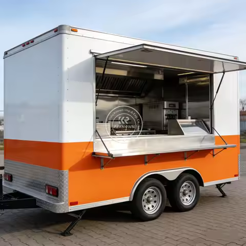 3M Outdoor Concession Food Trailer USA Compliant Commercial Street Vending Catering Cart For Busines