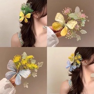 Early Spring Butterfly Love Flower Hair Clip Hairpin Head Accessory2025New floral side fringe hair c