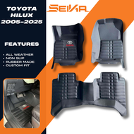 Toyota Hilux 2005-2015 5D Car Matting Diamond Deep Dish Toyota Hilux Car Accessories Toyota Car Acce