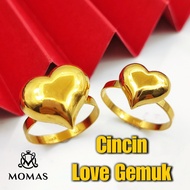 Cincin Love Gemuk Emas 916 Tulen Cincin Emas 916 Original Cincin Love Emas 916 Tulen Cincin Emas Baj