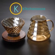 GOLDEN TRANSPARENT COFFEE SERVER DRIPPER V60 I COFFEE Server Dripper V60