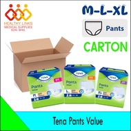 Tena Pants Value (1 Carton) - Size M (10x8) / L (10x8) / XL (8x6)