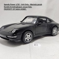 DIECAST SPEEDY POWER 1/32 PORSCHE 911 (993) TURBO BLACK PULLBACK UNIT ONLY MINUS CADATOYS