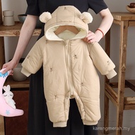 2025 Infant Toddler Jumpsuit Autumn Winter Fleece Children's Cotton Clothing Infant Romper Boys Girl