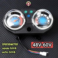 Speedometer + Indikator Baterai Analog Display Sepeda Listrik Motor