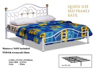 Queen Bed Metal Bed Frame / Double Bed / Katil Besi / Katil Queen / Katil Double/ Katil Kelamin WHITE / PUTIH / HITAM