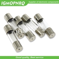 10PCS 5x20 Glass fuse tube 250V 0.1A ~ 25A 5*20 high quality fuse 5*20 0.2A 0.25A 0.3A 1A 1.25A 2A 2