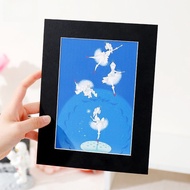 White A5 Paper Photo Frame Simple Hard Cardstock Artwork Picture Frame for 6 7 8 Inch Photos And Acr