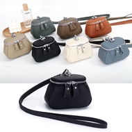 Cowhide New Style Small Coin Purse Portable Halter Neck Lipstick Cosmetic Bag Genuine Leather Earpho