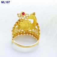 ♗♚Cincin Peacock Huruf Design India Saiz 14, 16 Emas 916 Yon Hing