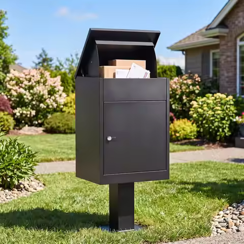 Package Delivery Box Lockable Outdoor Weatherproof Steel Parcel Drop Box