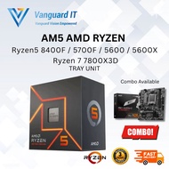 AMD RYZEN PROCESSOR AM5 [RYZEN5 8400F 7500F 7600 7600X | RYZEN7 7800X3D] Processor