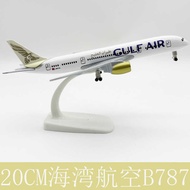 20CM Alloy Airplane Model Bay 787 Souvenir Collectibles Boeing 787 Arabian Bay 787