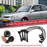 UXCELL 4 Pcs Spark Plug Wire Ignition Coil Cable No.2750126A00 for Hyundai Accent