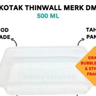 TERMURAH!! KOTAK MAKAN PLASTIK THINWALL MERK DM 500ML / BOX 500 ML