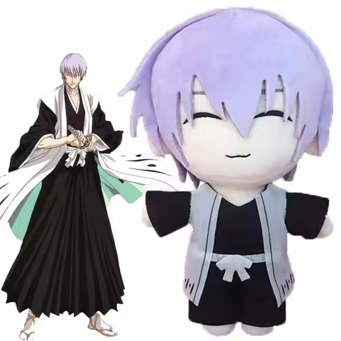 Anime BLEACH Plush Toys Cartoon Stuffed Dolls Ichimaru Gin Plushie Figures Sofa Bed Decoration Pillo