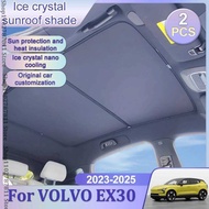 Upgrade Ice Crystal Sunroof Sunshade For VOLVO EX30 2023 2024 2025 Split Sun Shades Glass Roof Front