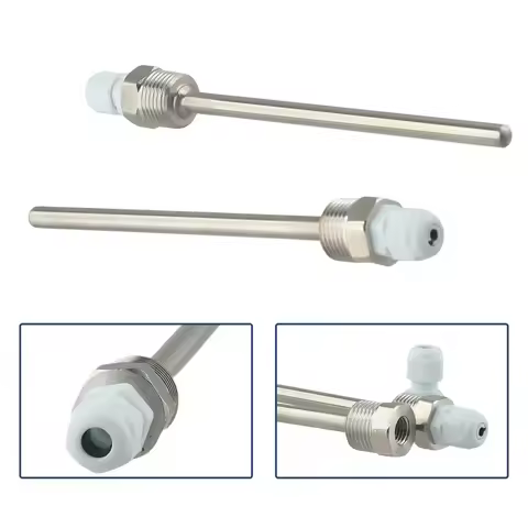 2pc 30-300mm Stainless Steel Thermowell G 1/2inch Thread Max. Pressure PN40 For Temperature Sensor I
