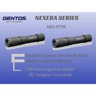 USB Rechargeable Flashlight Gentos Japan NEX-977R NX 977R Double-Layered Alminium Body Flashlight