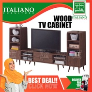Ready-Fixed 5-Feet Solid TV Cabinet Wood Display Cabinet Living Hall Cabinet
