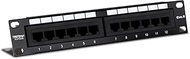 TRENDnet 12-Port Cat6 Unshielded Patch Panel, TC-P12C6, 10 Inch Wide, 12 x Gigabit RJ-45 Ethernet Po