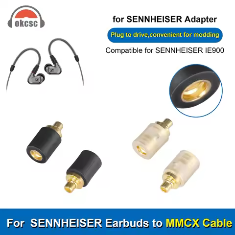 OKCSC Headphone Earphone Converter MMCX Cable Connector for Sennheiser IE300 IE600 IE900 N5005 Heads