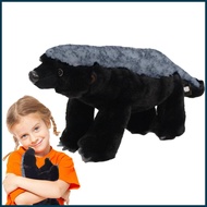 Honey Badger Plush Black Realistic Badger Plush Toy Soft Honey Badger Stuffed Toy Unique Educational