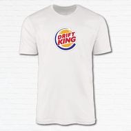 Drift King Burger_Unisex T-Shirt Tshirt Baju 100% Cotton XS-XXL