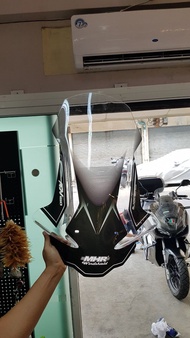 ชิวหน้า ADV 150 ทรง X-ADV 750 พิมลายคาบอน สูง 26 นิ้ว