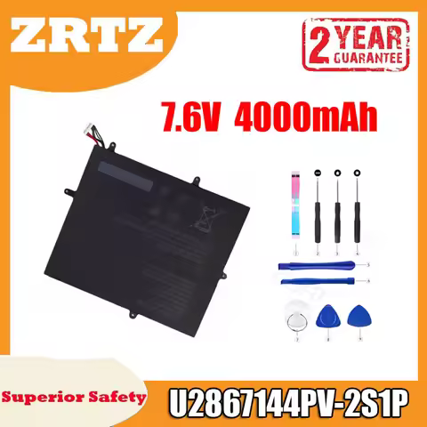 New ZRTZ 30.4Wh 7.6V 4000mAh U2867144PV-2S1P Laptop Battery 10 Pin 8 Line