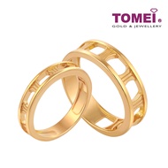 TOMEI Endless Love Couple Rings Yellow Gold 916 (XD-YG0761R/0762R-1C)