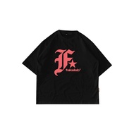 Fakelab Boxy Magenta F Star Black Tshirt / Ts Hitam / Kaos