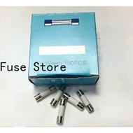 10PCs t2al 250V glass 5*20mm two pin with slow break delay fuse certification