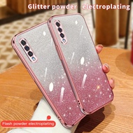 For Samsung Galaxy A50 A 50 SM-A505F Case Soft Silicone Edge Plating Bling TPU Phone Case Back Cover
