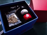 Agnes B 陶瓷戒指3隻 連 項鏈