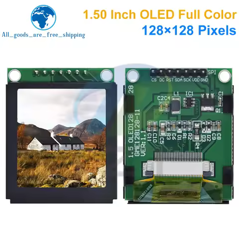 1.5" 1.5 inch Full Color OLED Screen LCD LED Display Module 128x128 SPI Serial Port Interface SSD135