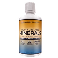 Miracles of Health Liquid Chelated Minerals | 72+ Organic Major & Trace Minerals, 20 Essential Amino