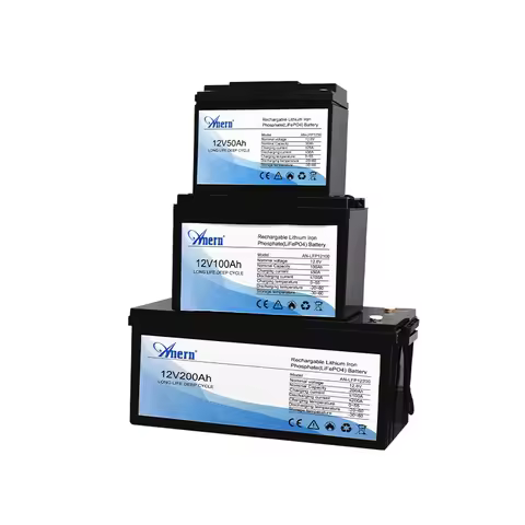 12V 200Ah 100Ah 50Ah 30Ah LiFePO4 Battery 12.8V Lithium Iron Phosphate Battery Grade A Built-in BMS 