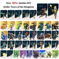 40Pcs The Legend of Zelda Tears of the Kingdom Ganondorf Switch Amiibo NFC Linkage Card Ghost God Sword Equipment Crossover Card