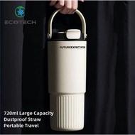 ECOTECH 26oz portable large capacity thermos coffee cup stainless steel liner straw thermos