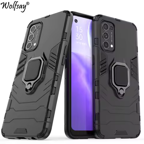 For Oppo Reno 5 5G Case Bumper Armor Magnetic Suction Stand Full Cover For Oppo Reno 5 5G Case Cover