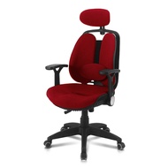 [特價]【DonQuiXoTe】韓國Grandeur雙背透氣坐墊人體工學椅-紅